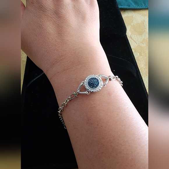 Real blue diamonds bracelet - Picture 10 of 12